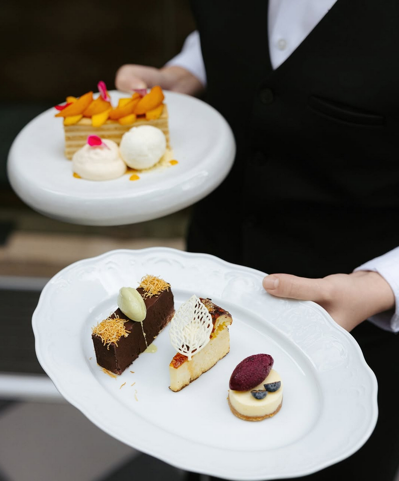 Elegant plated desserts and pastry presentation at Reserve Restaurant